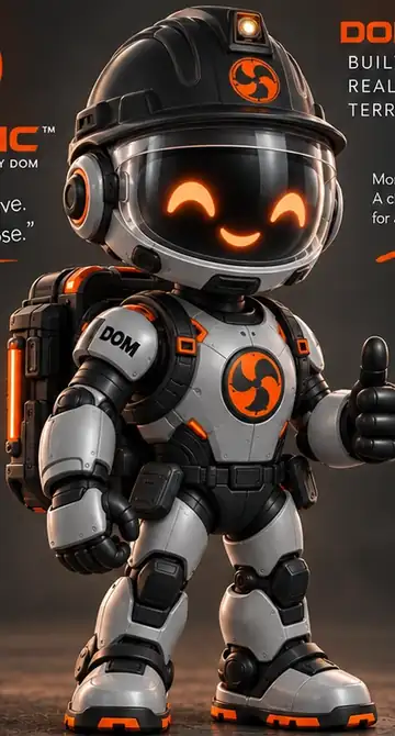 DOMINIC — Drone Operation Management mascot